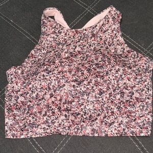 Athleta Pink and Black Patterned Crop Top